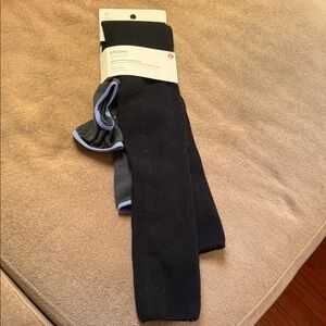 Lululemon Studio womens Black and Gray over the knee leg warmers one size